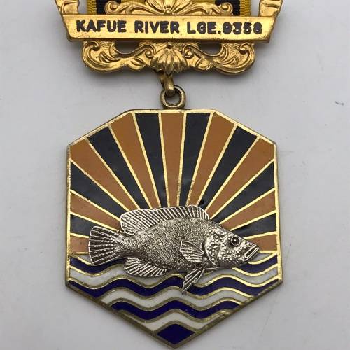 Northern Rhodesia - Solid Silver & Enamel `R.A.O.B.` Medal (Kafue River Lodge)