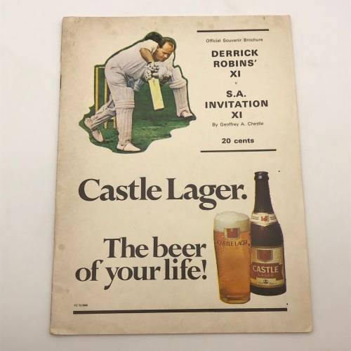 Cricket - Signed `1973 Derrick Robins XI v S.A. Invitation XI` Brochure