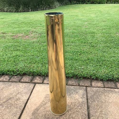 Large WW2 Naval Gun Brass Shell Casing