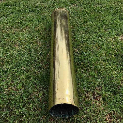Large WW2 Naval Gun Brass Shell Casing