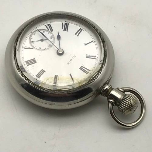 Large `Elgin Railway Antique Pocket Watch