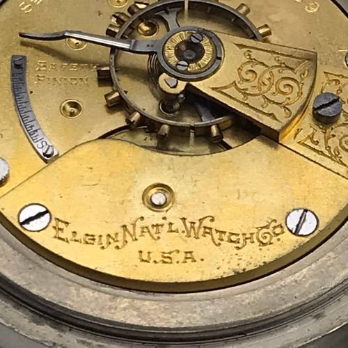 Large `Elgin Railway Antique Pocket Watch