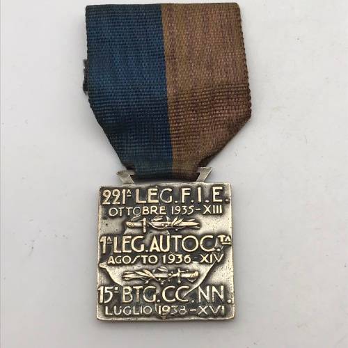 Rare Italian Fascist Medal (15 BTG. CC.NN. ADDIS ABEBA) (Pre-WW2)