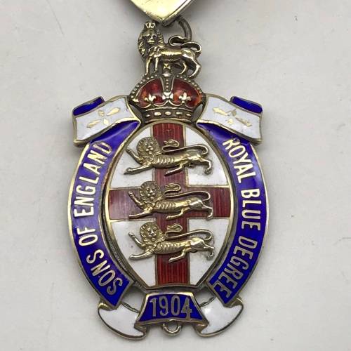 Silver & Enamel `Sons of England` Royal Blue Degree Medal (1904)