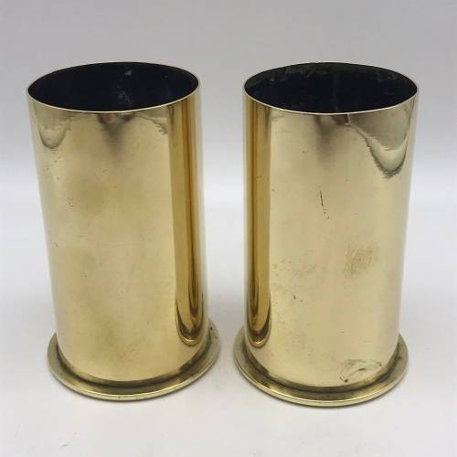 Pair German `1904` Brass Shells