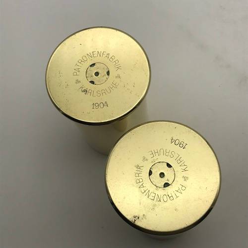Pair German `1904` Brass Shells