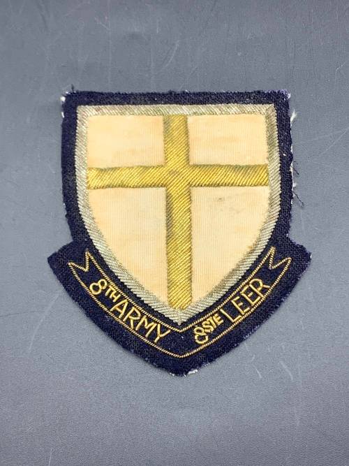 Early `8th Army` Bullion Embroidered Blazer Badge
