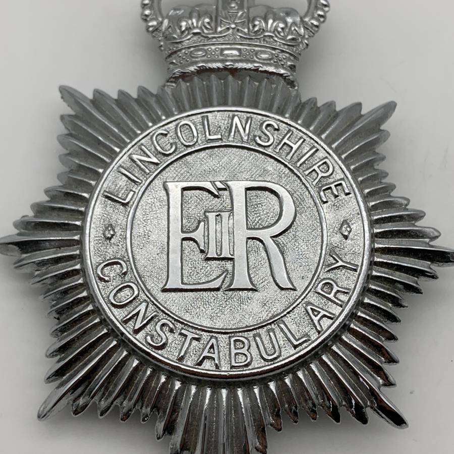 British - `Lincolnshire Constabulary` Helmet Plate