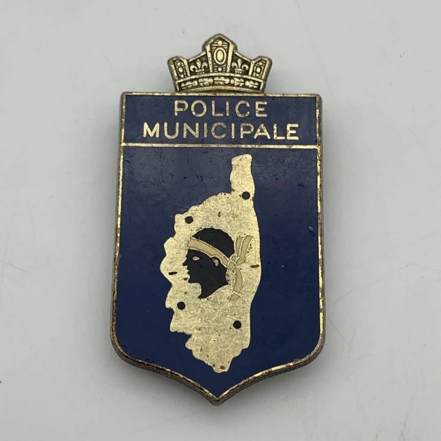 French - `Police Municipale` (Bastia) Enamelled Badge