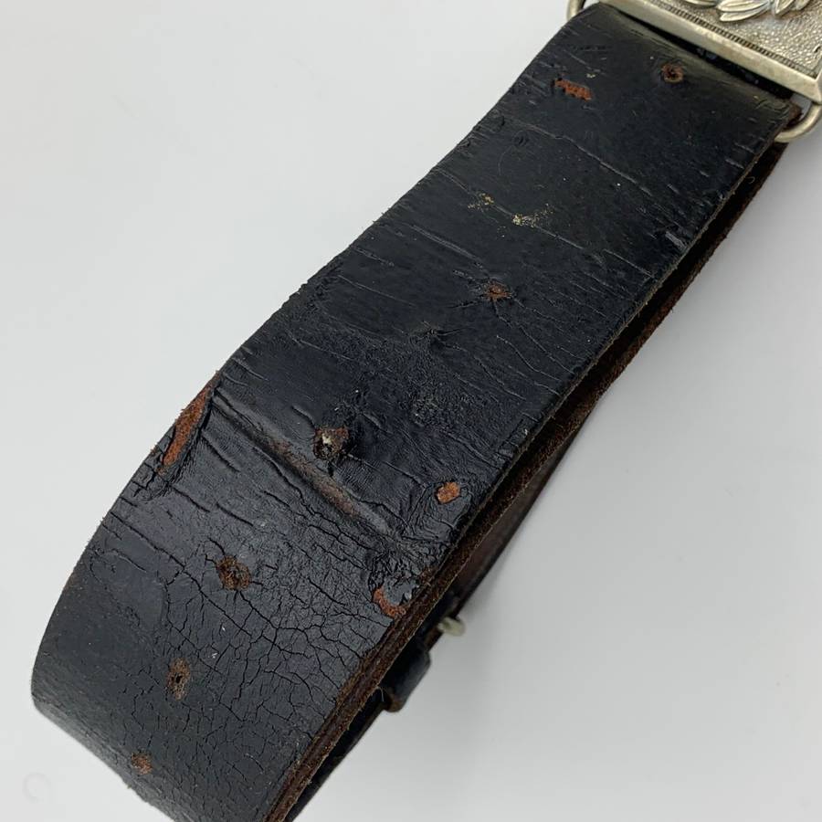 WW1/2 - British Army Officers Leather Belt with Buckle