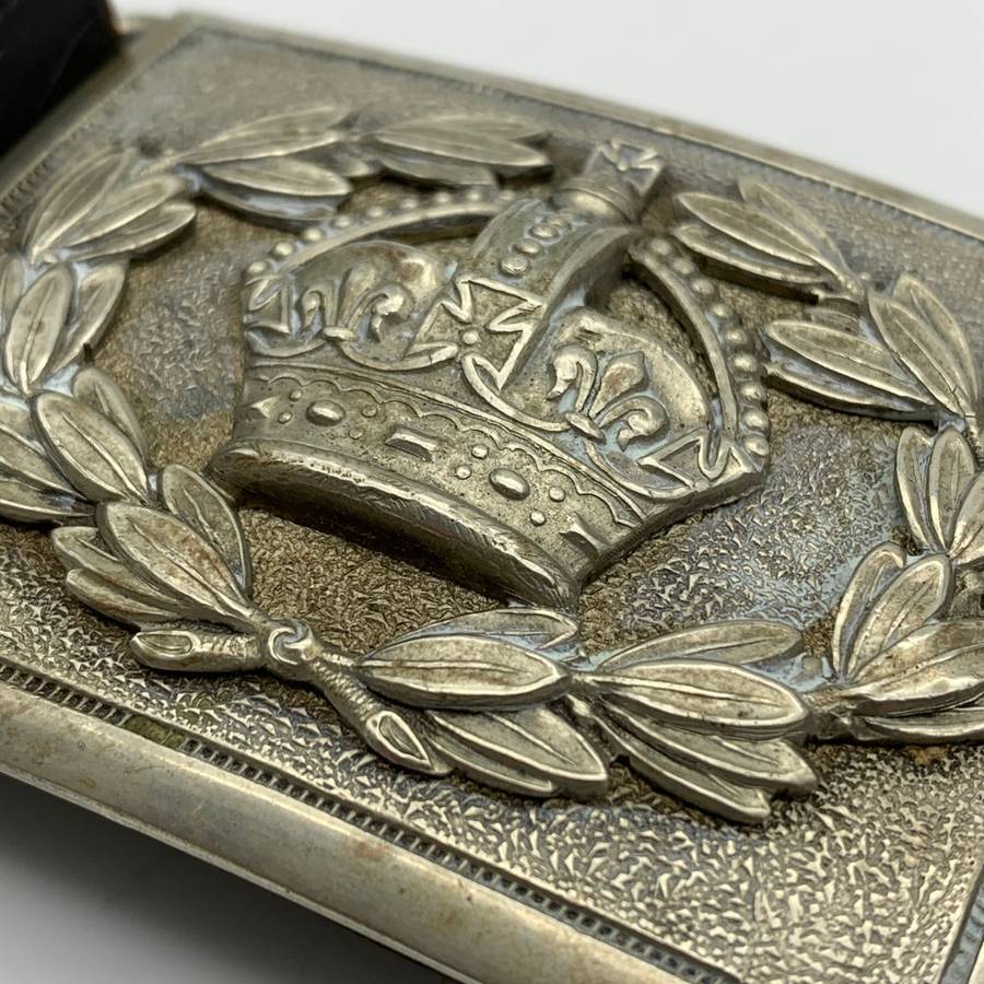 WW1/2 - British Army Officers Leather Belt with Buckle