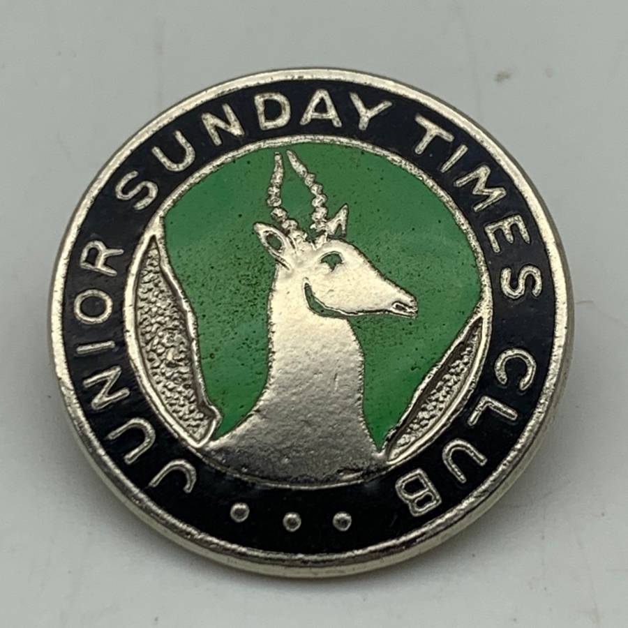 Vintage Enamelled `Junior Sunday Times Club` Badge
