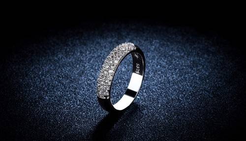 ***HIGH QUALITY***  925 STERLING SILVER PROMISE RING WITH AAA+ CUBIC ZIRCONIA - size 8
