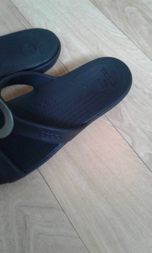CROCS BLACK&SILVER SLIP-ONS - GOOD CONDITION!!