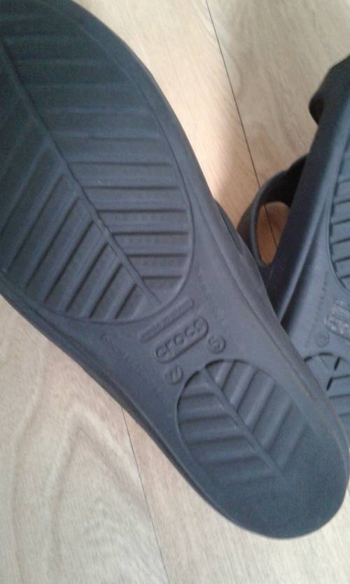 CROCS BLACK&SILVER SLIP-ONS - GOOD CONDITION!!