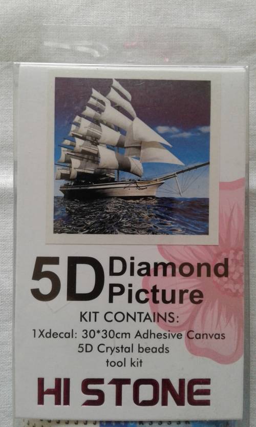 5D Diamond Dot Art - Classic Sailing Ship - 30cmx30cm - New!!
