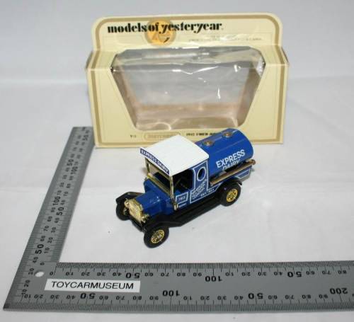 MATCHBOX Models of Yesteryear Y3-4 1912 Ford Model T Tanker Express Diary Variation 1