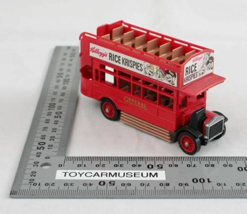 MATCHBOX Models of Yesteryear Y23-1 1922 AEC Omnibus Rice Krispies  Variation 1