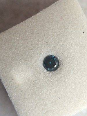 3.90 tcw round cut Blue diamonds SI clarity Blue color