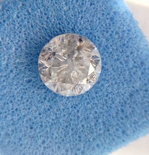 Certified 0.55 Cts I3 Clarity G Color Solitaire Natural White Diamond at Worldwide Free Shipping