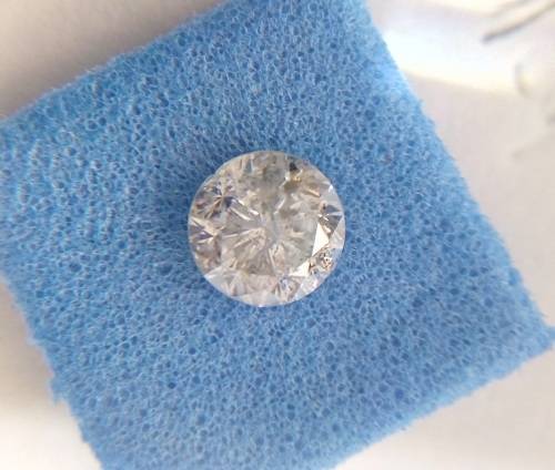 Certified 0.55 Cts I3 Clarity G Color Solitaire Natural White Diamond at Worldwide Free Shipping
