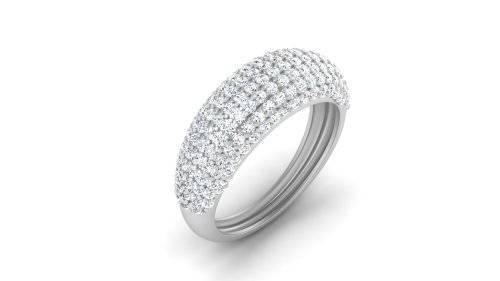 Certified Real Natural 1.35Tcw White Round Cut Diamonds Exclusive 14Kt Wedding Ring at Factory Price