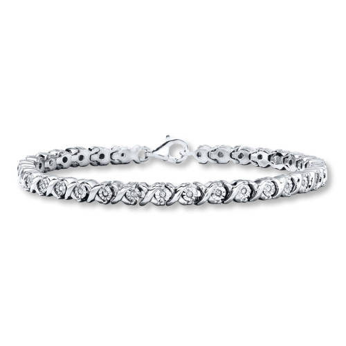 Certified 1.00 Tcw Round Natural White Diamonds I1 Clarity 18Kt Tennis Bracelets at Factory Price