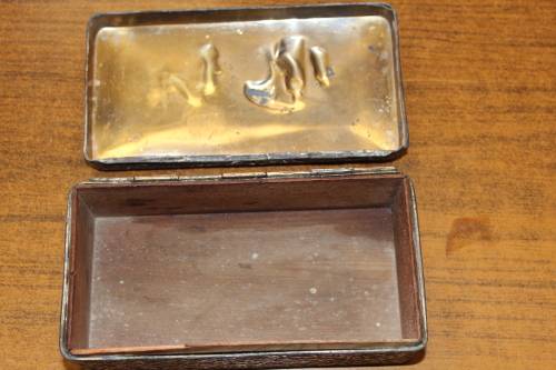 Stunning Antique Oriental Antimony Jewellery box