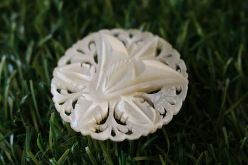 Original Hand Carved Mother of Pearl Brooche made in bethlehem