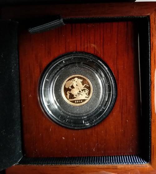 2014 GOLD UK QUARTER SOVEREIGN -LIMITED EDITION 168/3000  - FREE POSTNET DELIVERY