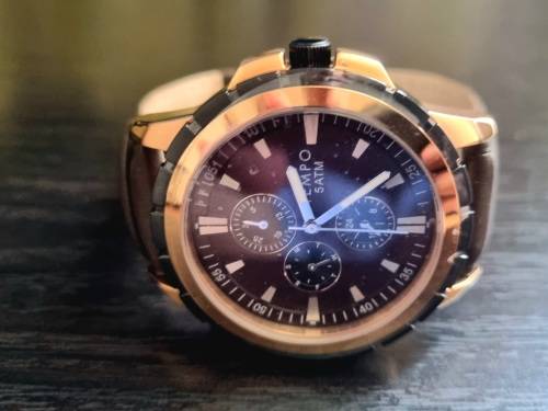 Tempo Men`s Analogue Leather Watch - Original - Genuine