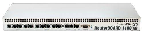 MikroTik RB1100AHx2 1U rackmount, 13x Gigabit Ethernet, 1066MHz Dual Core CPU, 2GB RAM, RouterOS L6