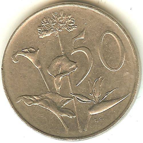 1990 50c Cent - South Africa - Nickel ** As per Scan **