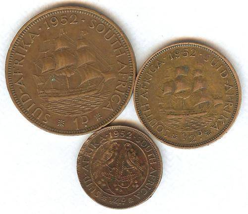 1952 PENNY, HALF PENNY AND FARTHING