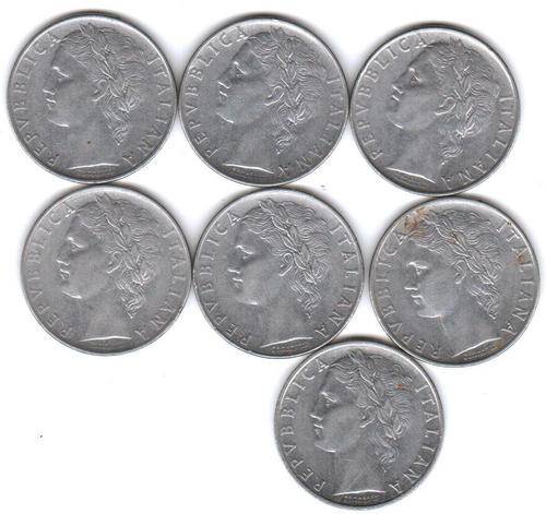 100 LIRE - ITALY * 1956 * 4 X 1957 * 1958 * 1966 * L.100