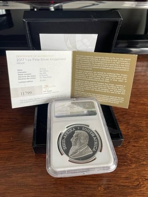 2017 proof one ounce silver krugerrand NGC 69 Ultra Cameo