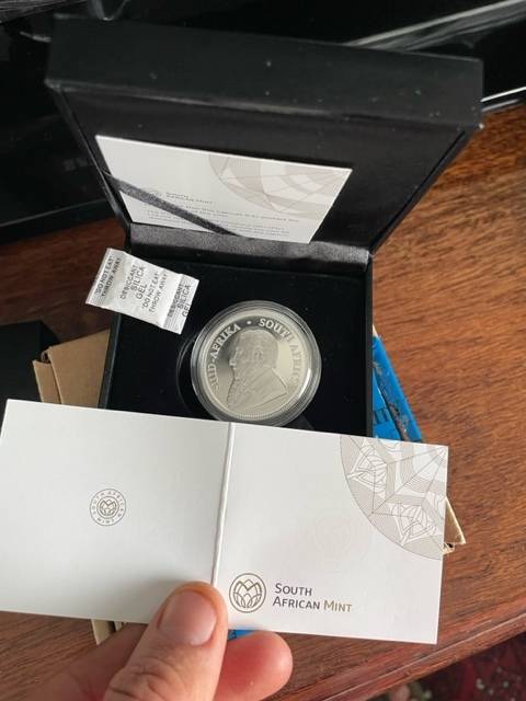 silver krugerrand 2021 proof coin one ounce