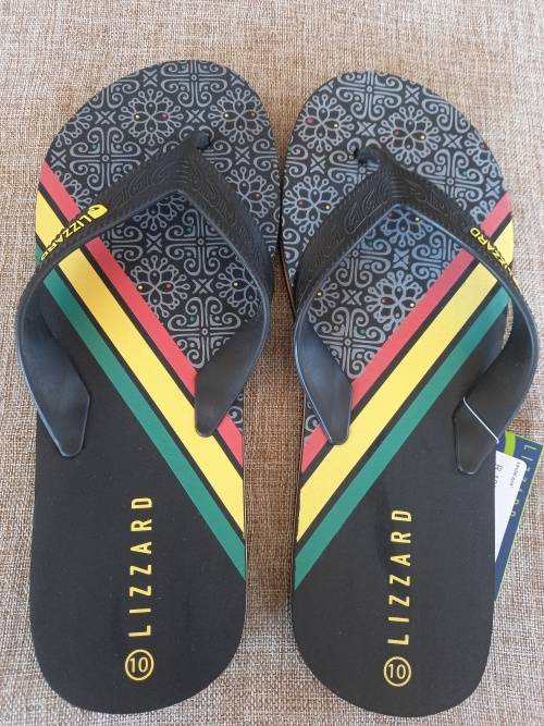 Lizzard sandals flip-flops  men`s zyra black/multi - size UK 11