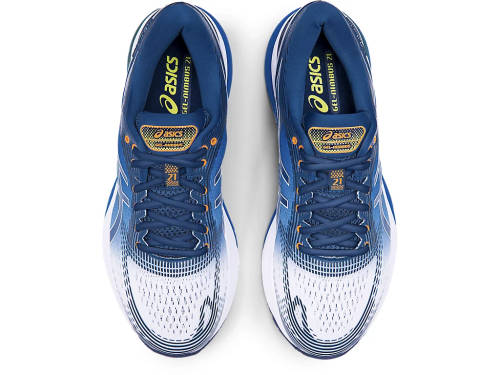 Asics Gel Nimbus 21 mens UK 9 / US 10 / EUR 44 (white/lake drive)