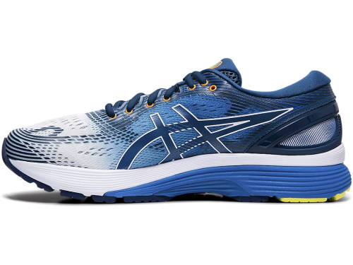 Asics Gel Nimbus 21 mens UK 9 / US 10 / EUR 44 (white/lake drive)