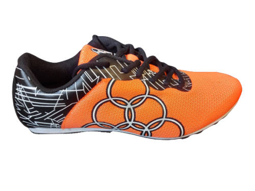Olympic Blitz Middle Distance Spike shoe size 9 (bright orange)