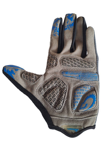 Cycling Gloves Mens Lizzard Long Finger Dactyl - Grey / Blue - Small