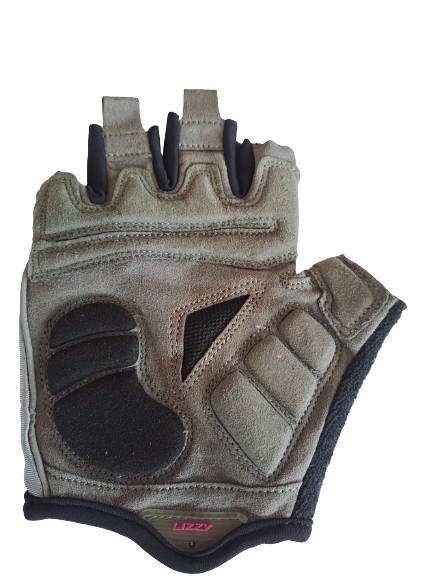 Cycling Gloves Ladies Lizzard Short Finger Tanner - Pink / Grey - Medium