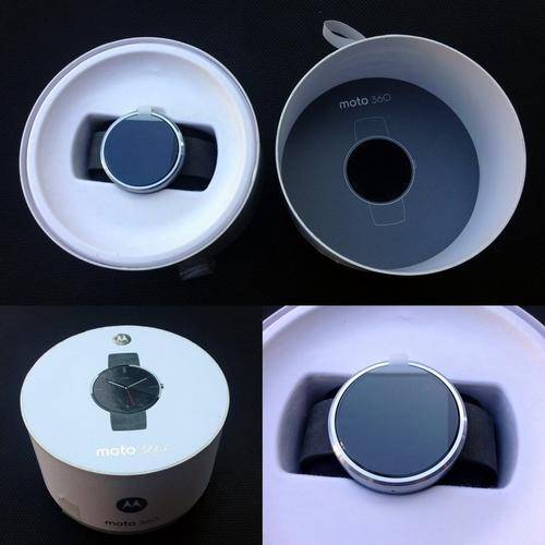 Moto 360 Watch - Gray Leather