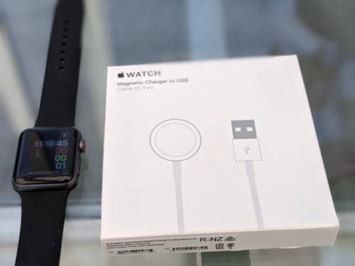 Apple Watch 38mm GPS Space Grey Aluminium Case with Black Sport Band - Series 3