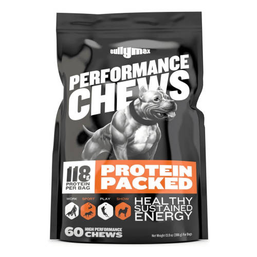 Bully Max Performance Chews  Muscle Building Chews for Dogs  60 Chews