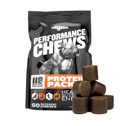Bully Max Performance Chews  Muscle Building Chews for Dogs  60 Chews