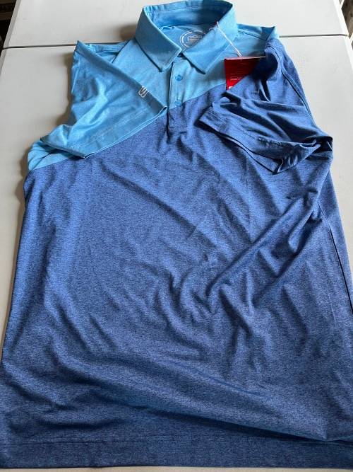 Swagg - Mens golf polo - blue - Large - Dry Tech