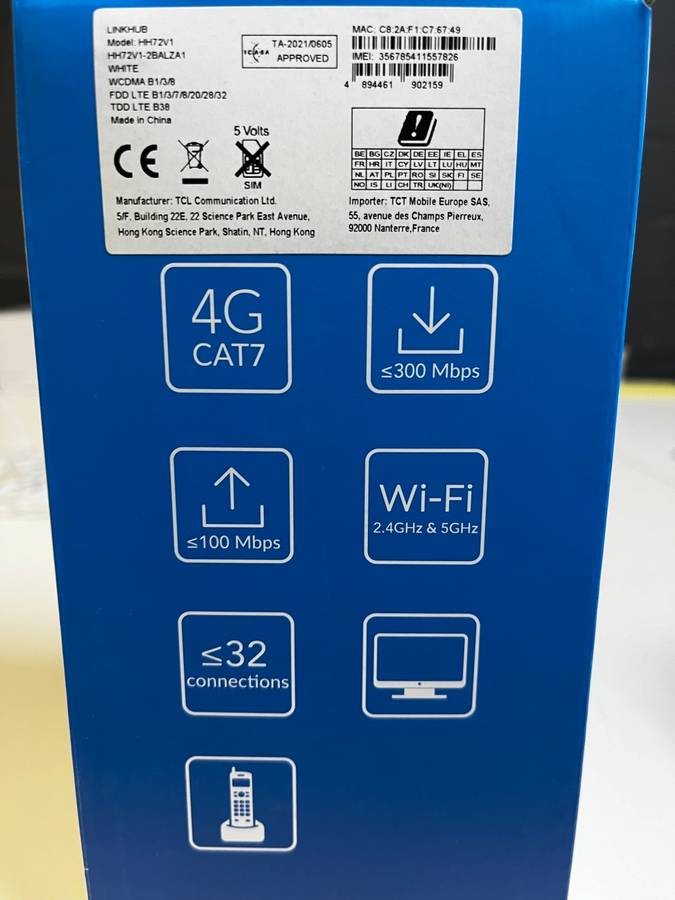 Alcatel Link Hub - LINKHUB LTE cat7 Home Station
