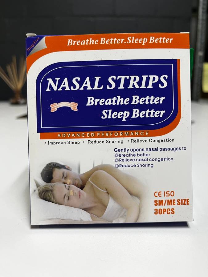 Breathe better Nasal strips for improved sleep, reduce and relieve congestion - 30 strips (Medium)